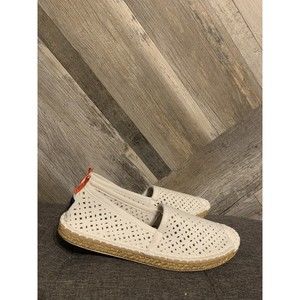Sea Star Espadrille Womens Size 7 White Eyelet Beach Shoes Beachwear Neoprene